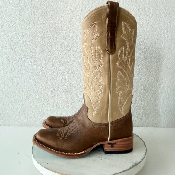 Lane Boots SARATOGA Square Toe Cowboy Boots Desert Clay Western Cowgirl Size 7.5 - Picture 4 of 11